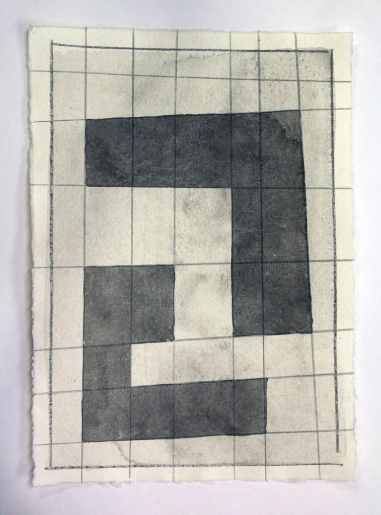 Drawings in Indian ink on handmade paper in by Gustavo Mendez-Liska