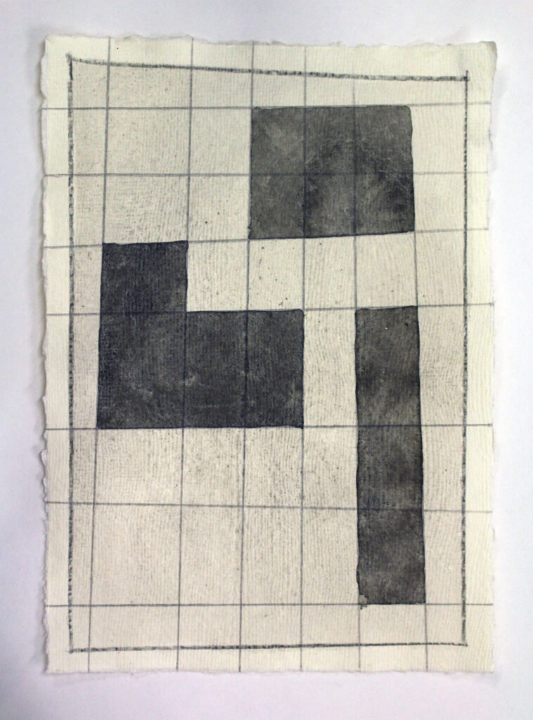 Drawings in Indian ink on handmade paper in by Gustavo Mendez-Liska