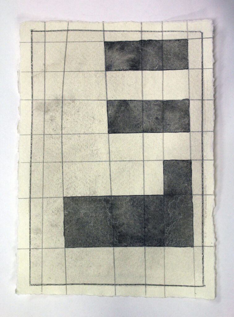 Drawings in Indian ink on handmade paper in by Gustavo Mendez-Liska